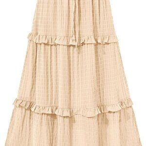 Women's Long Summer Skirt 2025 Elegant High Waist Cocktail Party Wedding Guest D